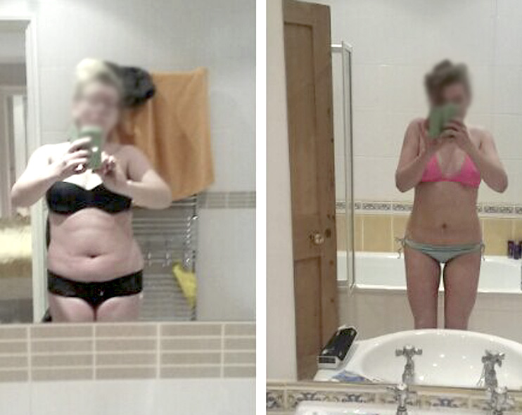 From female personal trainer website justinatriasovaite.com before after pics